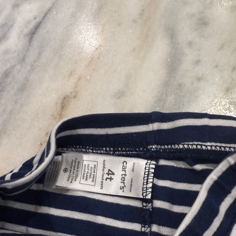 Carter's Navy and White Striped Leggings - Picture 2 of 4